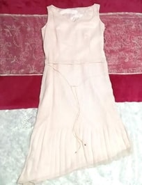 ピンクシフォンノースリーブネグリジェスカートワンピース Pink chiffon negligee sleeveless skirt dress