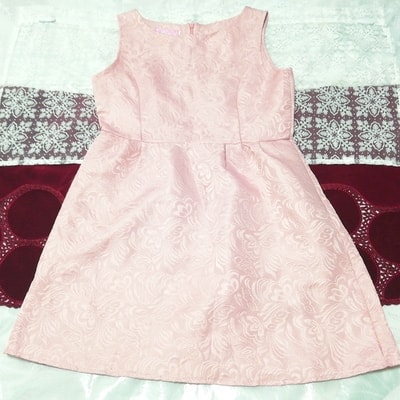 ピンクノースリーブミニスカートネグリジェワンピース Pink sleeveless mini skirt negligee dress